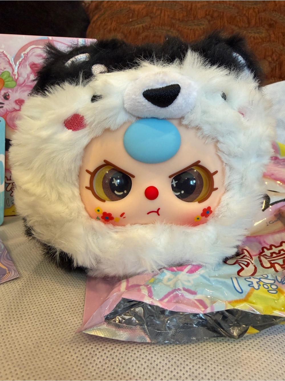 Baby Three Take Me Out Plush Zipper Bag Confirmed with Box, Bag, and Card